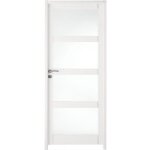 Bloc - porte milan2 laqu blanc  vitrer h. 72 - h. 204 x l. 73 g - lapeyre