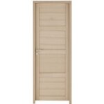 Bloc - porte quadrall 4 panneaux plaqus chne huisserie 90 h. 204xl. 63cm g - lapeyre