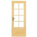 Bloc - porte sapin massif tradition vitr� huisserie 72 - h. 204 x l. 73 gauche - lapeyre