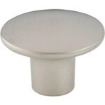 Bouton disque nickel satin� - lapeyre