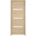 Bp roxie chateau. naturel vitr� �me pleine - huisserie de 90 mm - h. 204 x l. 73 g - lapeyre