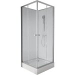 Cabine de douche soda carrée coulissante mitigeur mécanique h. 200 x l. 80 x p. 80 - lapeyre Cabine de douche soda carrée coulissante mitigeur mécanique h. 200 x l. 80 x p. 80 - lapeyre
