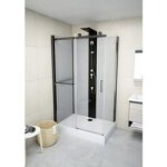 Cabine de douche villa rectangulaire coulissante mcanique h. 220 x l. 120 x p. 80 - lapeyre