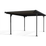 Carport modena aluminium noir h. 217 x p. 299 x l. 504 - lapeyre