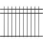 Cl�ture sur muret charencey / fresnay ajour�e acier noir ral 9005 h. 107 x l. 147 - lapeyre