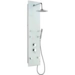 Colonne de douche hydromassante glass vert d eau mecanique - lapeyre