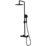 Colonne de douche thermostatique lucia noir - lapeyre
