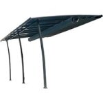 Couleurs du monde - pergola adosse oslo aluminium / acier gris anthra. l. 6m x p. 3, 50m x h. 2, 14m ...