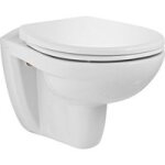 Cuvette suspendue nico blanc sans bride + abattant frein de chute - lapeyre
