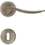 Ensemble poigne isadora laiton vieilli  rosace  cl - lapeyre