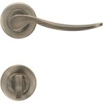 Ensemble poigne isadora laiton vieilli  rosace  condamnation - lapeyre