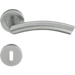 Ensemble poigne volga inox satin  rosace  cl - lapeyre