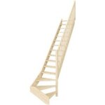 Escalier kino qtbas sapin h. 274 x rec. 255 avec rampe fuseau � gauche en kit - lapeyre