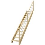 Escalier ludo droit sapin h. 274 x rec. 243 avec rampe tubes à gauche en kit - lapeyre Escalier ludo droit sapin h. 274 x rec. 243 avec rampe tubes à gauche en kit - lapeyre