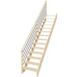 Escalier ouessant droit sapin std brut rampe régate t / gris a h. 274 g - lapeyre Escalier ouessant droit sapin std brut rampe régate t / gris a h. 274 g - lapeyre