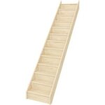Escalier uno droit sapin h. 274 x rec. 243 avec contremarche ss rampe en kit - lapeyre
