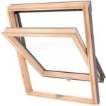 Fentre de toit hlios slim - pin lasur - rotation - h. 78 x l. 55 - lapeyre
