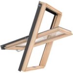 Fentre de toit hlios solid - pin lasur - rotation - h. 78 x l. 55 - lapeyre