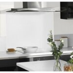Fond de hotte en verre noir profond �p. 6mm h. 70 x l. 90 - lapeyre
