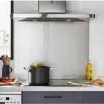 Franke - fond de hotte verre teinté inox franke h. 70 x l. 60 Franke - fond de hotte verre teinté inox franke h. 70 x l. 60