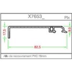 Habillage int moulur 1. 7x8. 3mm pour bti reno pvc blanc 9016 - x7653 - l. 260 - lapeyre