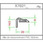 Habillage int. moulur 8x23mm pour bti sans aile pvc blanc 9016 - x7621 - l. 260 - lapeyre