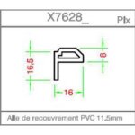 Habillage intrieur moulur 0. 8x1. 6cm pvc blanc 9016 - x7628 - l. 260 - lapeyre
