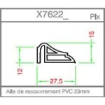 Habillage intrieur moulur 0. 8x2. 3cm pvc blanc 9016 - x7621 - l. 260 - lapeyre