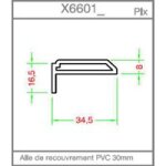 Habillage intrieur moulur 0. 8x3. 5cm pvc blanc 9016 - x6601 l. 260 - lapeyre
