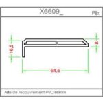 Habillage intrieur moulur 0. 8x5. 5cm pvc blanc 9016 - x6609 l. 260 - lapeyre