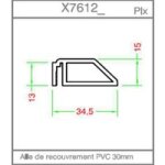 Habillage intrieur moulur 1. 5x3. 4cm pvc blanc 9016 x7612 l. 260 - lapeyre