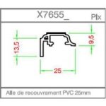 Habillage intrieur moulur 1. 7x2. 5cm pvc blanc 9016 - x7655 - l. 260 - lapeyre