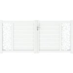 Jardimat - portail battant catane galet alu h. 136 x l. 300 gris anthracite ral 7016 fs g