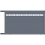 Jardimat - portail coul venitia moucharabieh alu h. 179 x l. 300 gris anthra. ral 7016 fs g