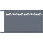 Jardimat - portail coulissant venitia galet alu h. 179 x l. 300 gris anthracite ral 7016 fs g