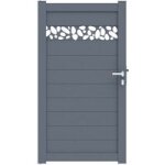 Jardimat - portillon venitia galet alu h. 184 x l. 100 blanc ral 9016 fb g