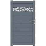Jardimat - portillon venitia haricot alu h. 184 x l. 100 gris anthracite ral 7016 fs g Jardimat - portillon venitia haricot alu h. 184 x l. 100 gris anthracite ral 7016 fs g