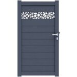 Jardimat - portillon venitia terrazo alu h. 184 x l. 100 blanc ral 9016 fb g