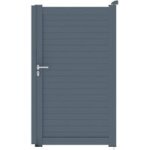 Jardimat - portillon venzo aluminium h. 180 x l. 100 gris anthracite ral 7016 fs g