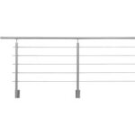 Kit balustrade inoca tubes pose latrale 2, 4m en inox a4 (316) - lapeyre