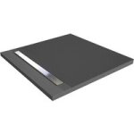 Lazer - receveur  carreler lineal l. 180 x p. 90 sortie horizontale + barrette inox