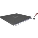 Lazer - receveur  carreler pocket h. 6 x l. 90 x p. 90 + vidage + bande 5 ml