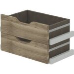 Lot de 2 tiroirs amnagement espace chne gris l. 60 x p. 35 - lapeyre