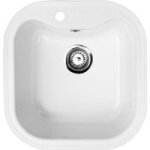 Luisina - cuve rectangulaire synth�se blanche h. 50 x l. 48