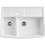 Luisina - evier timbre ceramique 2bacs 898x660x200 Luisina - evier timbre ceramique 2bacs 898x660x200