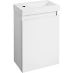 Meuble lave - mains happy blanc brillant l. 39. 4 x h. 55 x p. 24. 7 - lapeyre Meuble lave - mains happy blanc brillant l. 39. 4 x h. 55 x p. 24. 7 - lapeyre