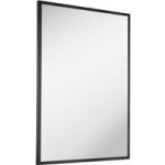 Miroir cadre metal noir 120 x 60 cm - lapeyre