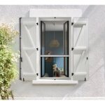 Moustiquaire enroulable vertical alu blanc 9010 tableau h. 160 x l. 80 recoupable - lapeyre