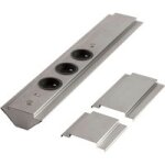 Msa france - bloc 3 prises + 1 d'angle grande hauteur usb inox