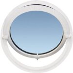 Oeil - de - boeuf basculant alu blanc ral 9016 - diamtre 79 pour tableau 80 - lapeyre